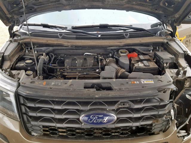 1FM5K8AR2HGB71830 - 2017 FORD EXPLORER P GRAY photo 7