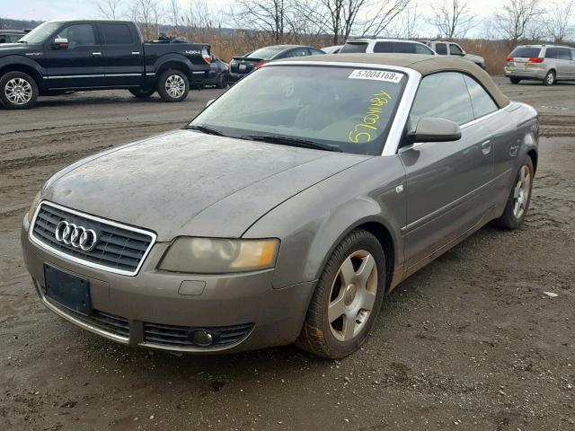 WAUAC48H64K008656 - 2004 AUDI A4 1.8 CAB BROWN photo 2