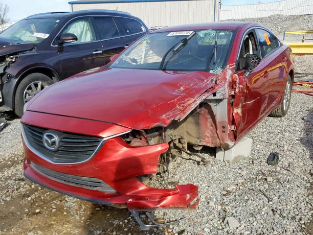 JM1GJ1U62E1146448 - 2014 MAZDA 6 SPORT RED photo 2