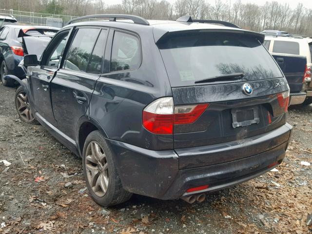 WBXPC93487WF20789 - 2007 BMW X3 3.0SI BLACK photo 3