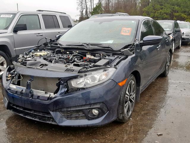 19XFC1F77GE041030 - 2016 HONDA CIVIC EXL BLUE photo 2