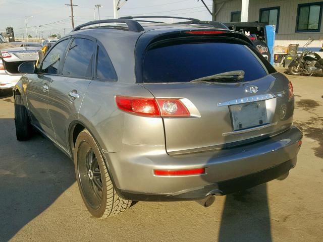 JNRAS08W94X200296 - 2004 INFINITI FX35 GRAY photo 3