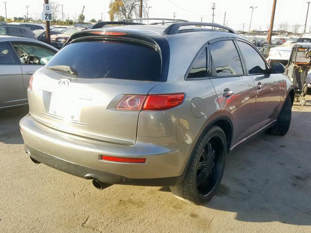 JNRAS08W94X200296 - 2004 INFINITI FX35 GRAY photo 4