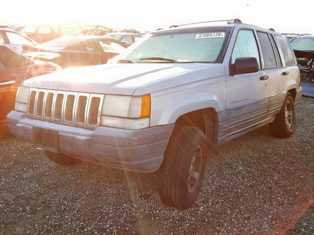 1J4GZ58S1TC294481 - 1996 JEEP GRAND CHER GRAY photo 2