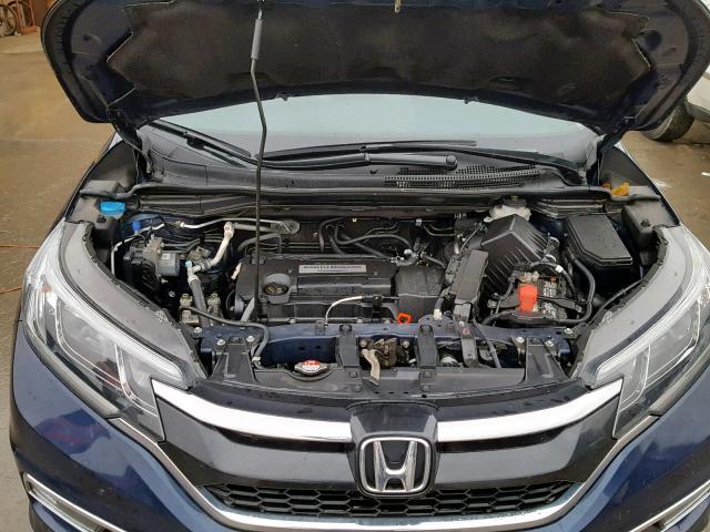 2HKRM4H74FH705528 - 2015 HONDA CR-V EXL BLUE photo 7