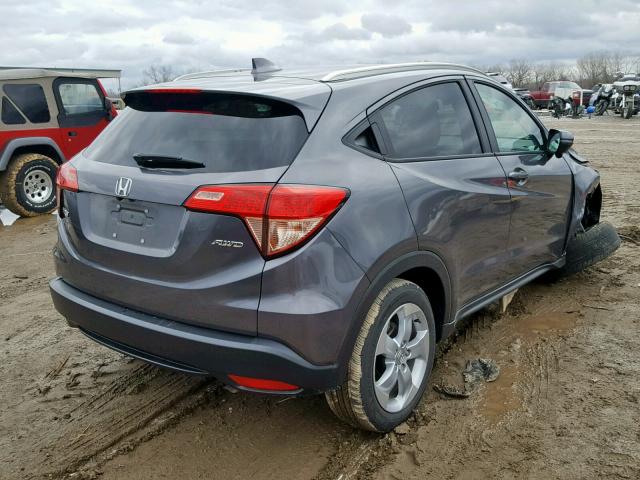 3CZRU6H73GM747433 - 2016 HONDA HR-V EXL GRAY photo 4