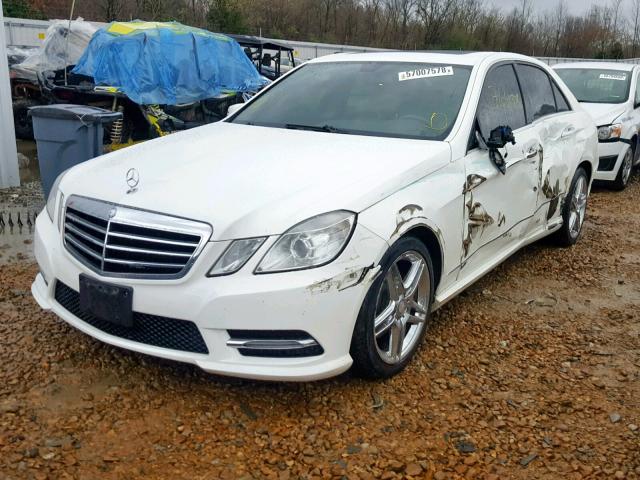 WDDHF8JB0DA743912 - 2013 MERCEDES-BENZ E 350 4MAT WHITE photo 2