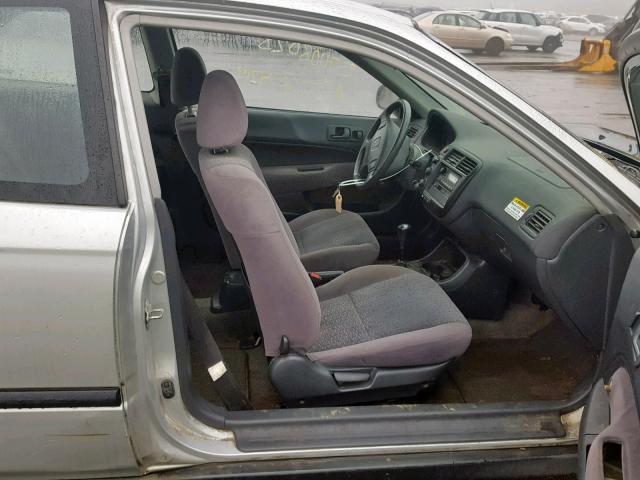 2HGEJ6345XH111154 - 1999 HONDA CIVIC DX SILVER photo 5