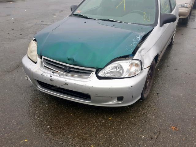 2HGEJ6345XH111154 - 1999 HONDA CIVIC DX SILVER photo 9