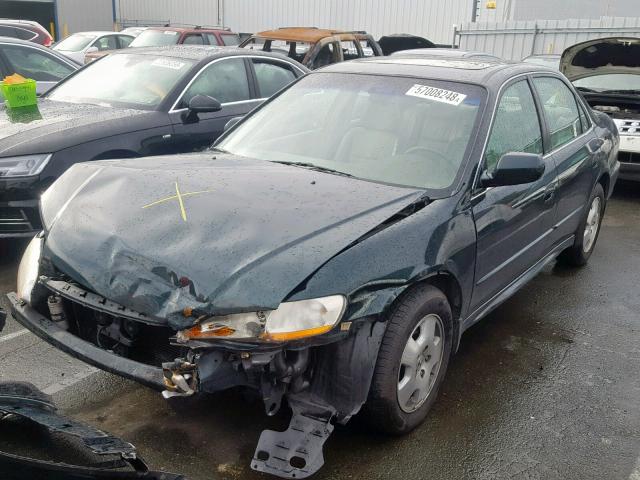 1HGCG16521A047948 - 2001 HONDA ACCORD EX GREEN photo 2