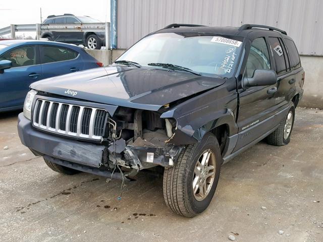 1J4GX48N94C376048 - 2004 JEEP GRAND CHER BLACK photo 2