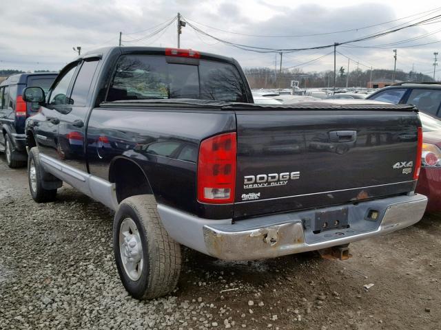 3D7KU28D13G837913 - 2003 DODGE RAM 2500 S BLACK photo 3