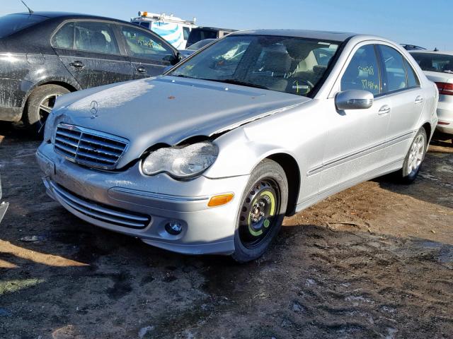 WDBRF87J36F817535 - 2006 MERCEDES-BENZ C 350 4MAT SILVER photo 2