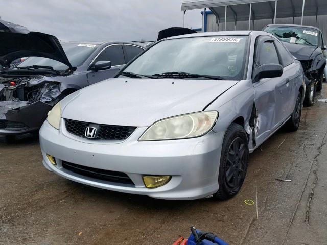 1HGEM22144L006823 - 2004 HONDA CIVIC DX V SILVER photo 2