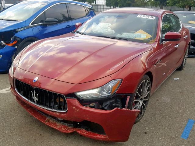 ZAM57XSA2H1213890 - 2017 MASERATI GHIBLI RED photo 2