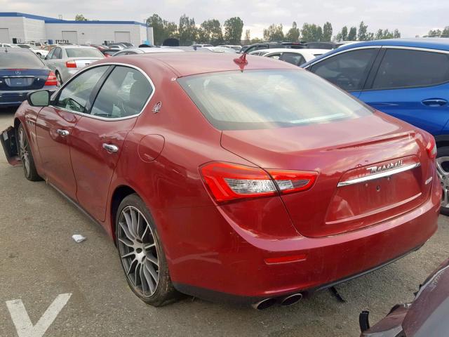 ZAM57XSA2H1213890 - 2017 MASERATI GHIBLI RED photo 3