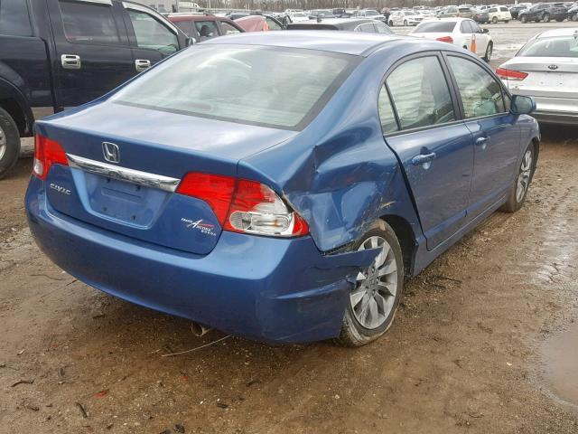 19XFA16969E005050 - 2009 HONDA CIVIC EXL BLUE photo 4