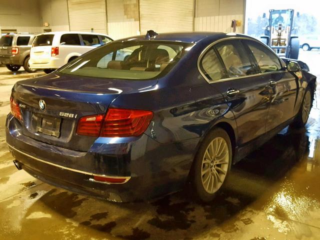 WBA5A7C58FD627465 - 2015 BMW 528 XI BLUE photo 4