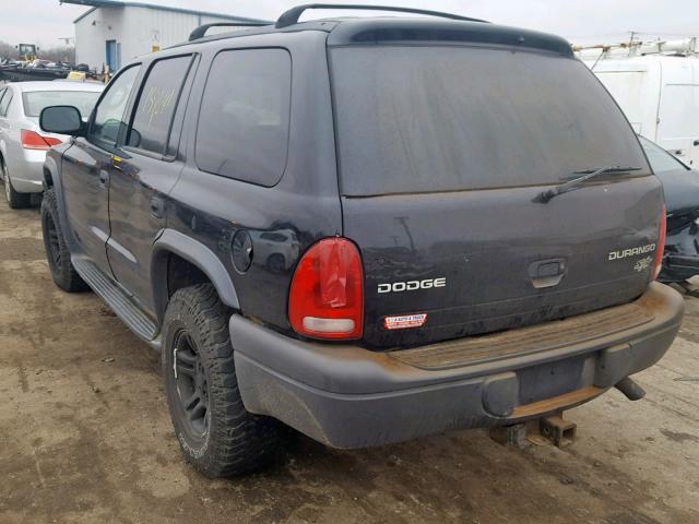 1D4HS38N93F505974 - 2003 DODGE DURANGO SP BLACK photo 3