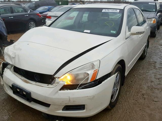 JHMCN36437C001869 - 2007 HONDA ACCORD HYB WHITE photo 2