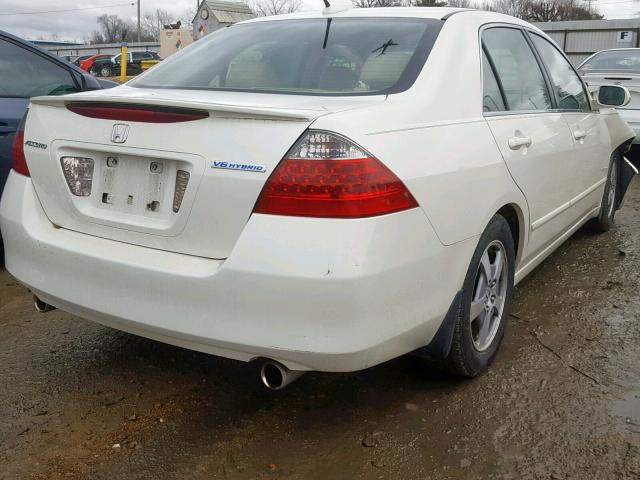 JHMCN36437C001869 - 2007 HONDA ACCORD HYB WHITE photo 3