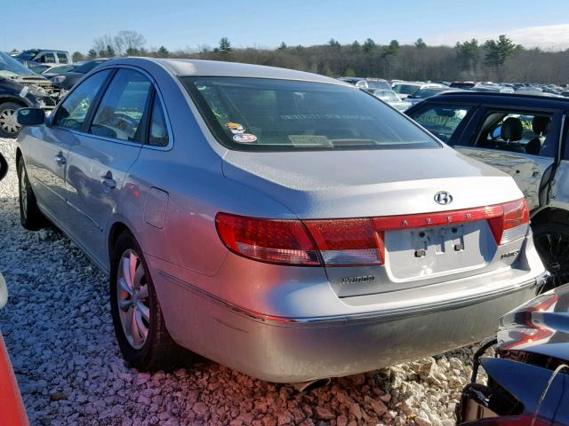 KMHFC46F47A146552 - 2007 HYUNDAI AZERA SE SILVER photo 3