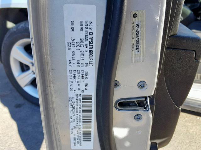 1C4NJCBA1CD662967 - 2012 JEEP COMPASS SP ვერცხლისფერი ფოტო 10