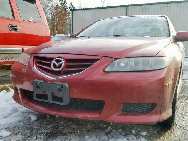 1YVHP80D555M02620 - 2005 MAZDA 6 S BURGUNDY photo 9