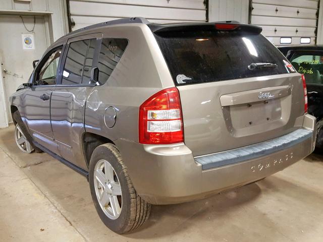 1J8FT47W28D544371 - 2008 JEEP COMPASS SP TAN photo 3