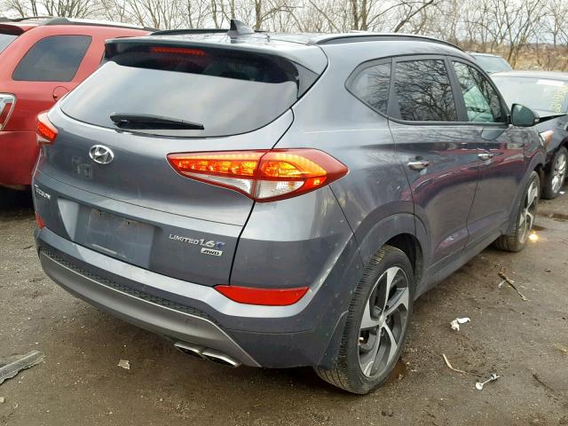 KM8J3CA22GU178150 - 2016 HYUNDAI TUCSON LIM GRAY photo 4