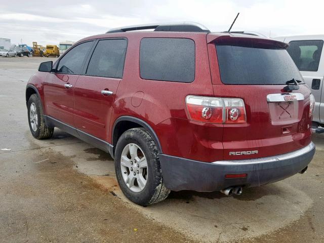 1GKER13D39J125702 - 2009 GMC ACADIA SLE MAROON photo 3