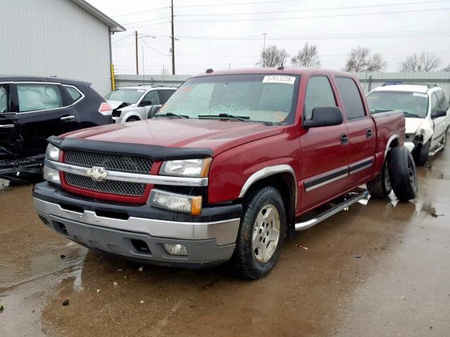 2GCEC13T751130779 - 2005 CHEVROLET SILVERADO MAROON photo 2