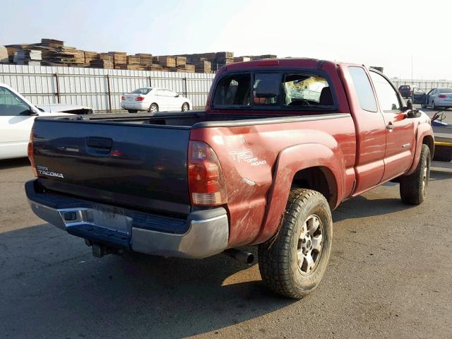 5TETU62N66Z175049 - 2006 TOYOTA TACOMA PRE RED photo 4