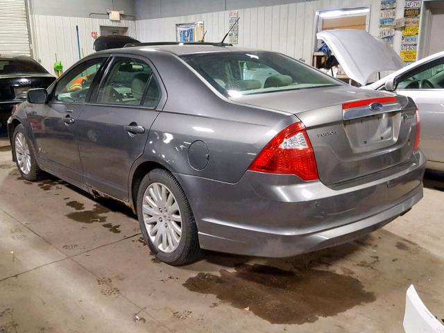 3FADP0L34AR144631 - 2010 FORD FUSION HYB GRAY photo 3