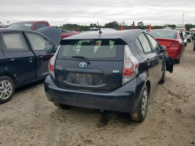 JTDKDTB34D1552929 - 2013 TOYOTA PRIUS C BLACK photo 4