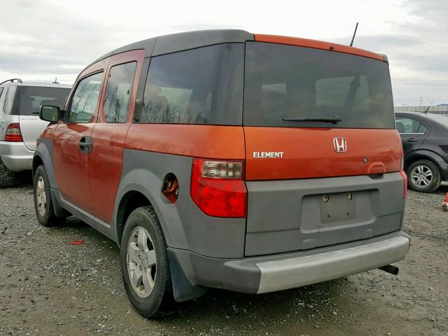 5J6YH28544L018457 - 2004 HONDA ELEMENT EX ORANGE photo 3