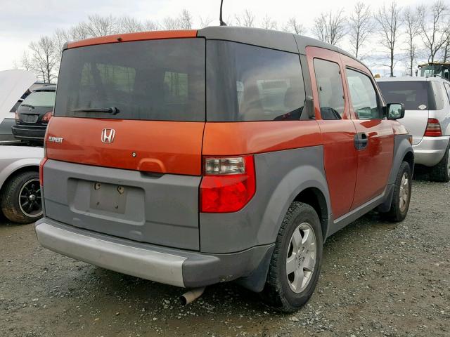 5J6YH28544L018457 - 2004 HONDA ELEMENT EX ORANGE photo 4