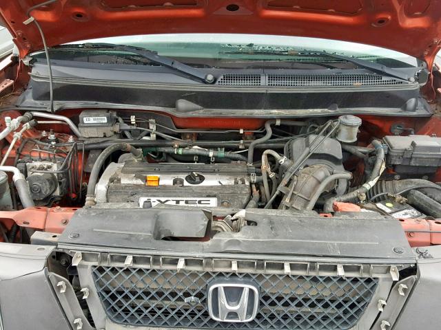 5J6YH28544L018457 - 2004 HONDA ELEMENT EX ORANGE photo 7