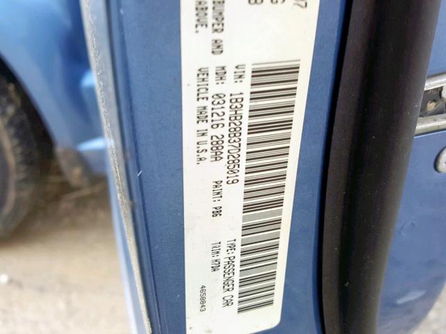 1B3HB28B37D285019 - 2007 DODGE CALIBER BLUE photo 10