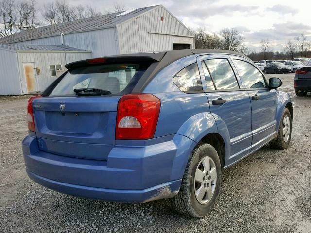 1B3HB28B37D285019 - 2007 DODGE CALIBER BLUE photo 4