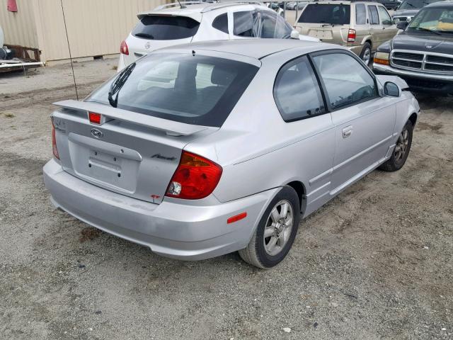 KMHCG35CX4U289265 - 2004 HYUNDAI ACCENT GL SILVER photo 4