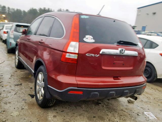 5J6RE48749L044784 - 2009 HONDA CR-V EXL RED photo 3