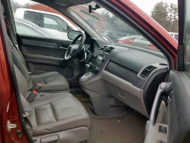 5J6RE48749L044784 - 2009 HONDA CR-V EXL RED photo 5