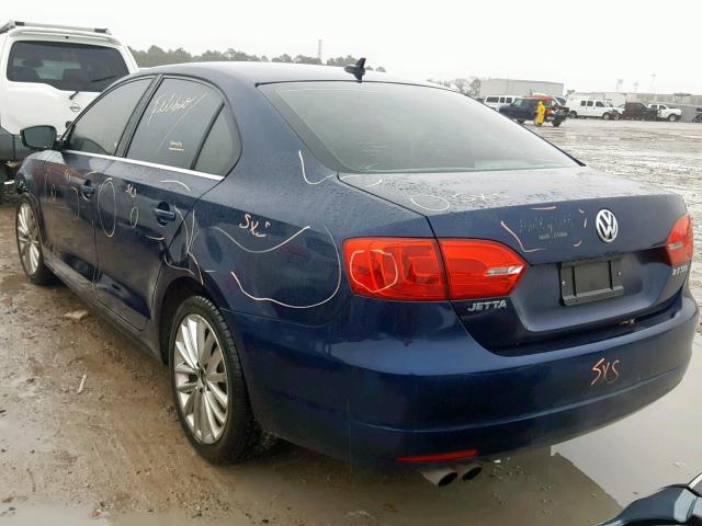 3VWLX7AJ2CM300789 - 2012 VOLKSWAGEN JETTA SEL BLUE photo 3