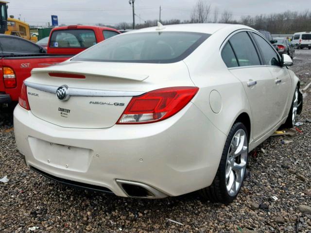 2G4GV5GV3D9235868 - 2013 BUICK REGAL GS WHITE photo 4