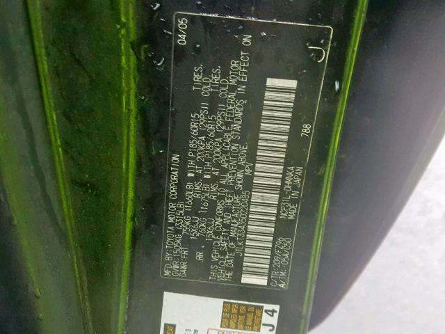 JTLKT334350220485 - 2005 TOYOTA SCION XB Жасыл фото 10