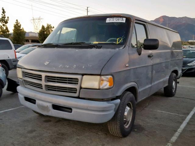 2B7HB21Y5SK505997 - 1995 DODGE RAM VAN B2 GRAY photo 2