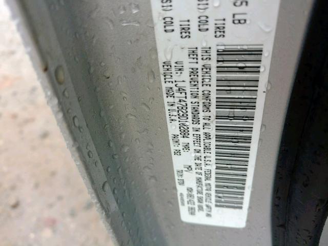 1J4FT47B29D102884 - 2009 JEEP COMPASS SP 银色 照片 10