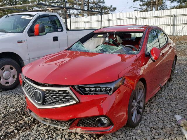 19UUB3F61JA006296 - 2018 ACURA TLX TECH+A წითელი ფოტო 2