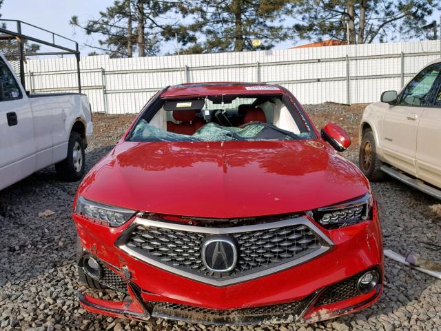 19UUB3F61JA006296 - 2018 ACURA TLX TECH+A წითელი ფოტო 9